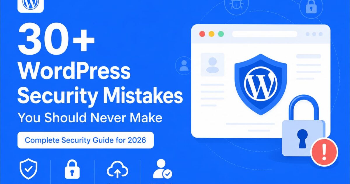 30+ WordPress security mistakes to avoid