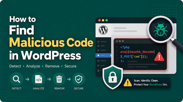 Detecting malicious code in WordPress security